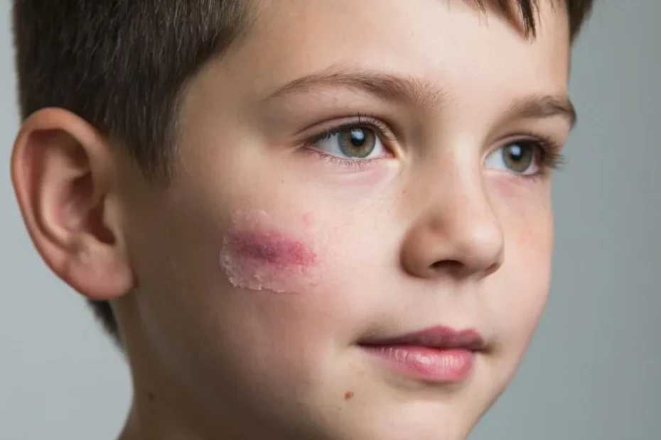 Лишай на щеке